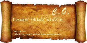Czumpf Oktávián névjegykártya